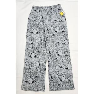 Snoopy comic sweatpants women Large NWT